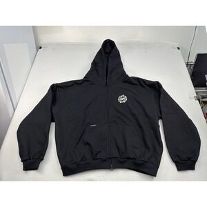 Broken Planet Basics Hoodie Mens XL Black Organic Cotton Full Zip Sweatshirt